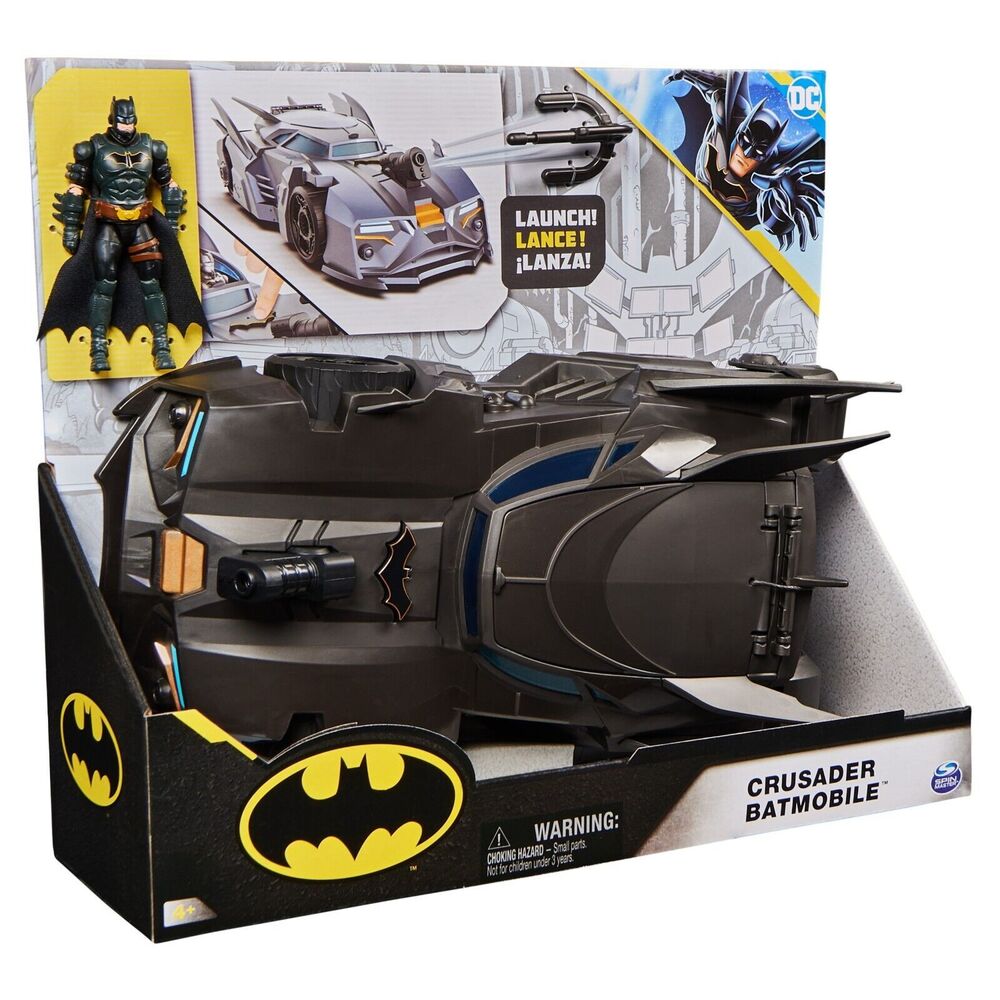 DC Comics, Crusader Batmobile Playset with Exclusive 4-inch Batman Figure